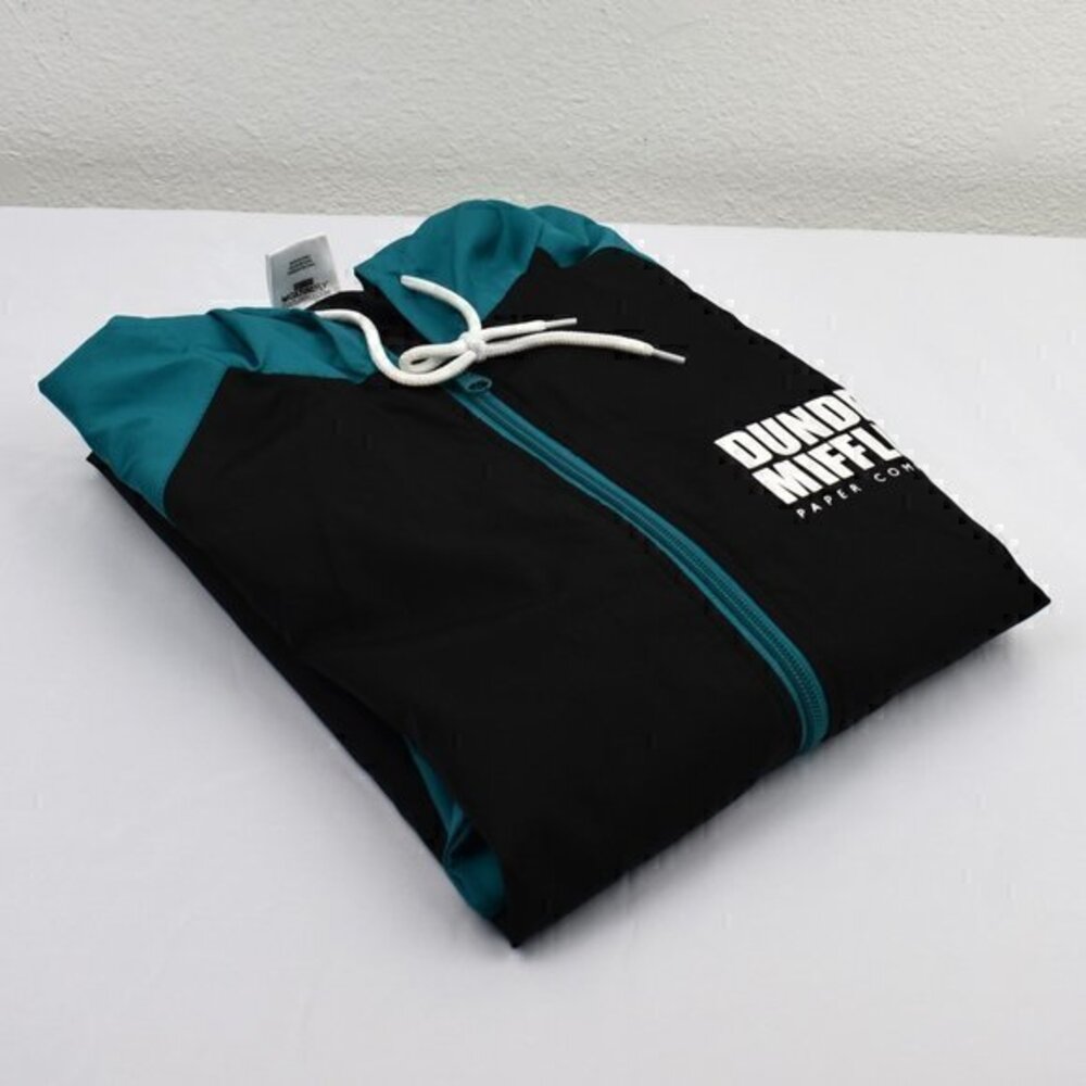 The‎ Office Zip-up Wind Breaker Jacket New with Tags Size Small Color Black/Teal